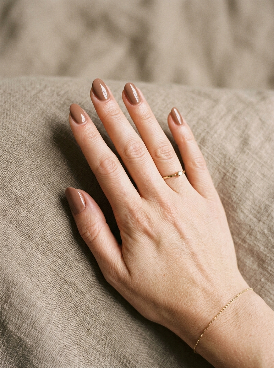 Soft Brown Stockholm Nails als Stockholm Nails Inspiration 2026